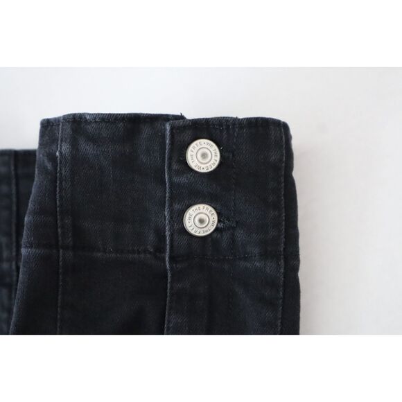 We The Free x FP OB2233809 Women's Sz 33 Onyx Black Jayde Crop Flare Jeans - Picture 11 of 14
